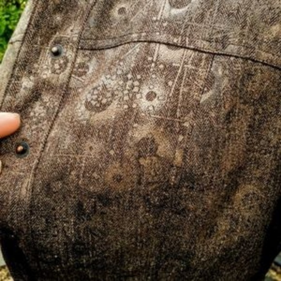 Coldwater Creek Women's Brown & Gold Metallic Jacket Blazer sz 4 - Picture 3 of 7